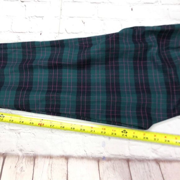 Banana Republic Women Pull On Hayden Pants Size 0 Green Plaid M118 -7 - Picture 7 of 15